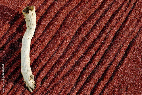 sfondo di sabbia rossa con legnetti photo