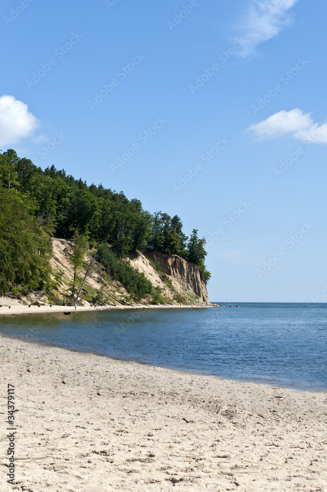 Obraz premium Cliff on the Gdynia Orlowo seaside