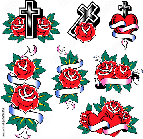 classic rose set emblem