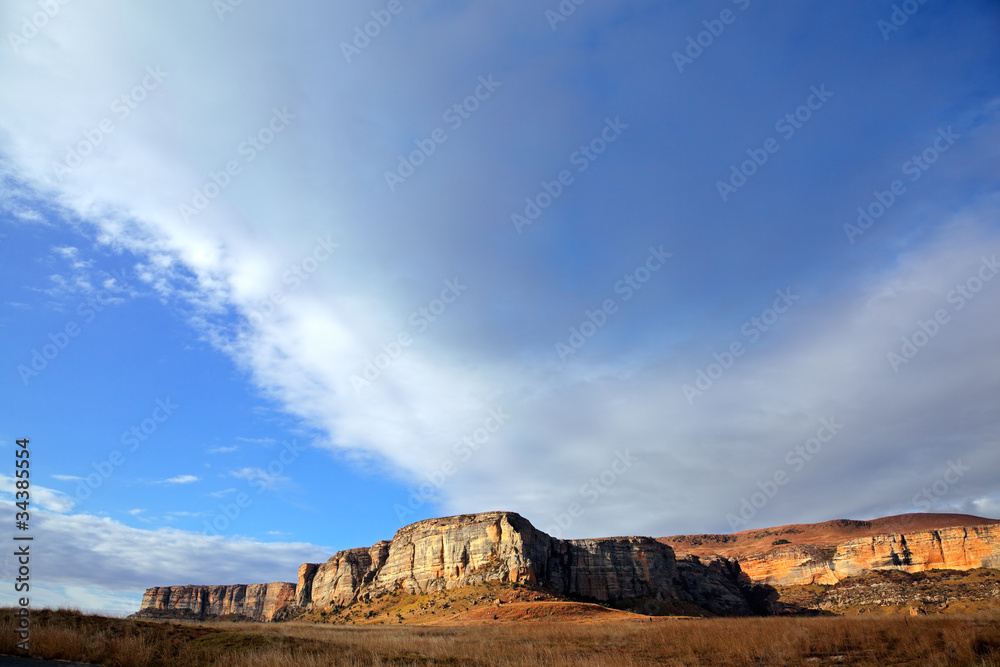 Sandstone rock and sky, Golden Gate N/P, South Africa