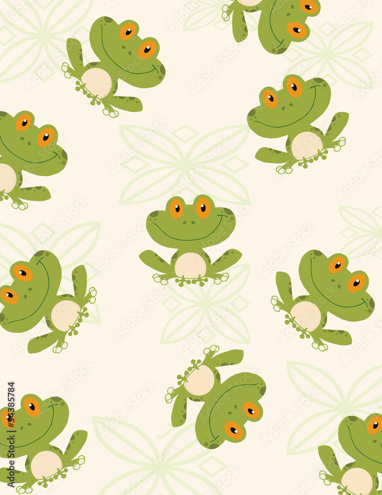 Seamless Pattern Tree Frog Seamless Pattern Tree Frog