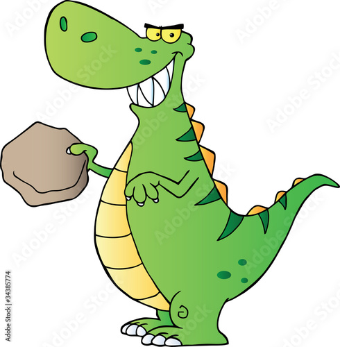 Happy Green Dinosaur