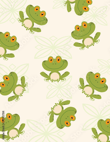 Seamless Pattern Tree Frog