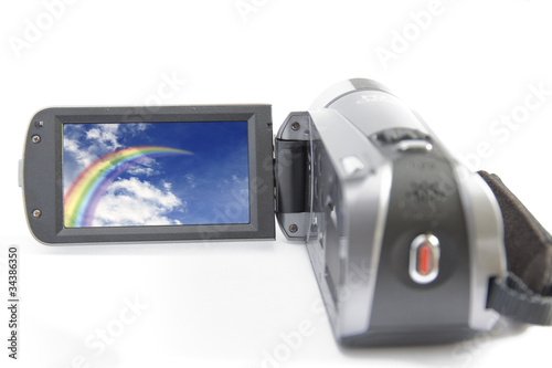 High definition camcorder over white