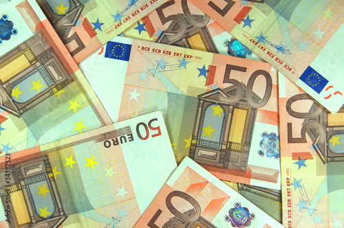 banknoty euro photo