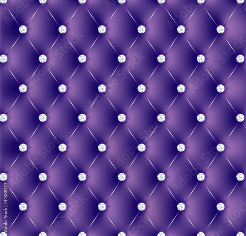 Capitonné violet boutons diams-1