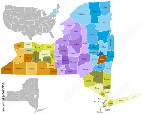 New York state counties © Anna