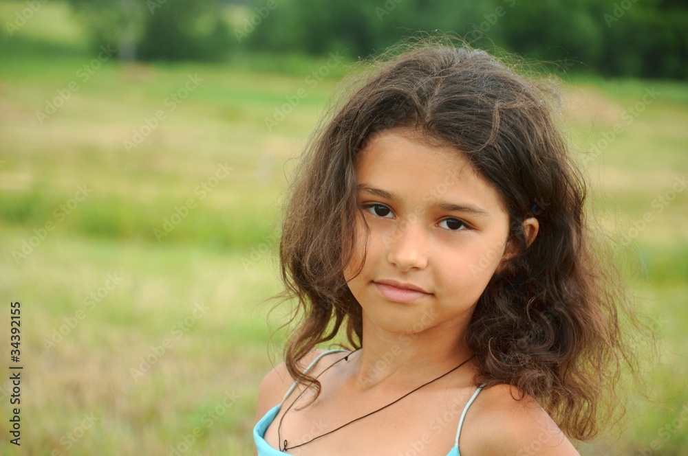 Portrait of a beautiful girl with long hair Portrait of a beautiful girl with long hair