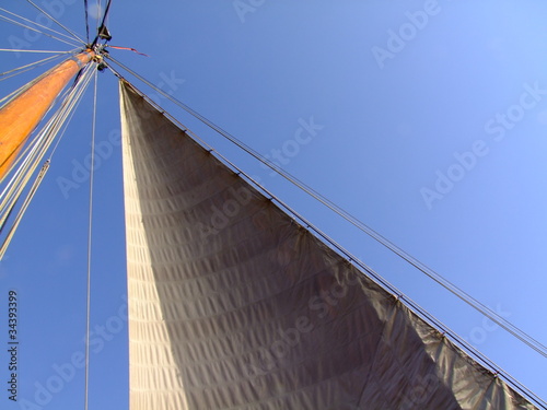 Vorsegel eines Segelschiffs photo