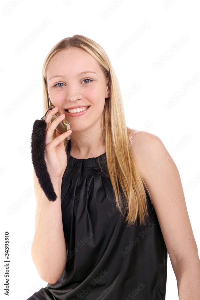 Speaking a phone Speaking a phone
