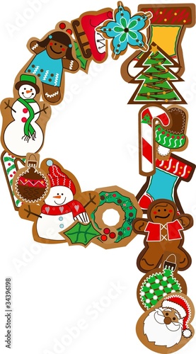 q gingerbread alphabet patch