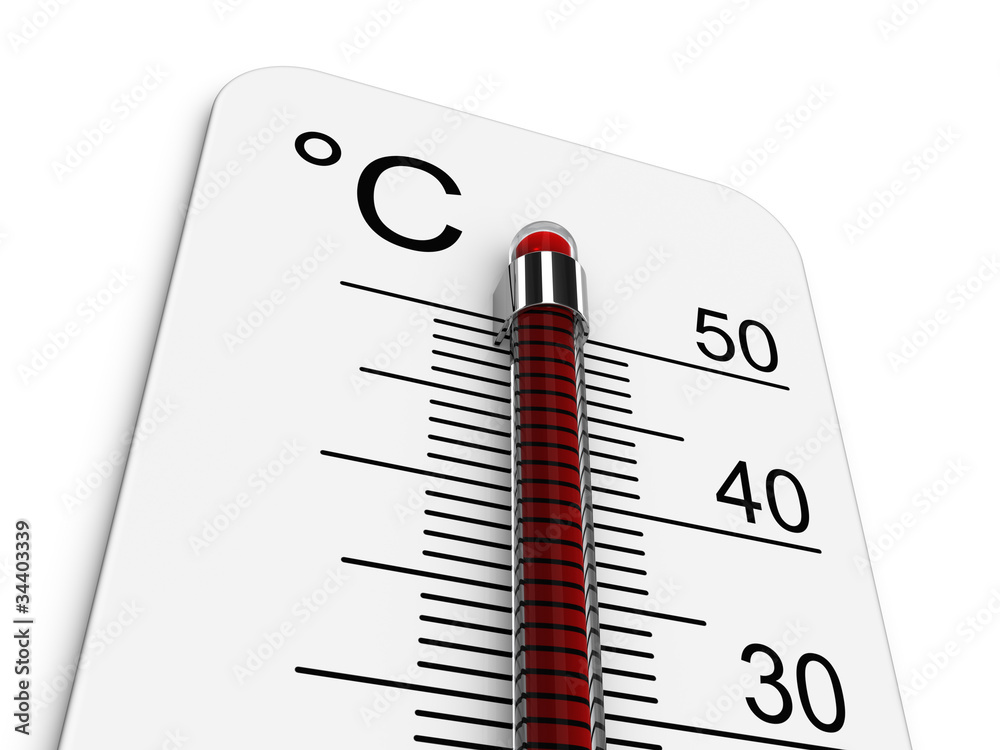Thermometer indicates extreme high temperature Thermometer indicates extreme high temperature