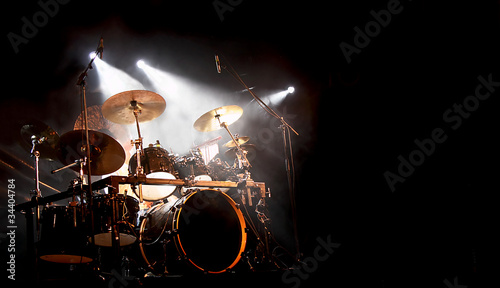 Fotografiet Schlagzeug und Trommel beim Konzert