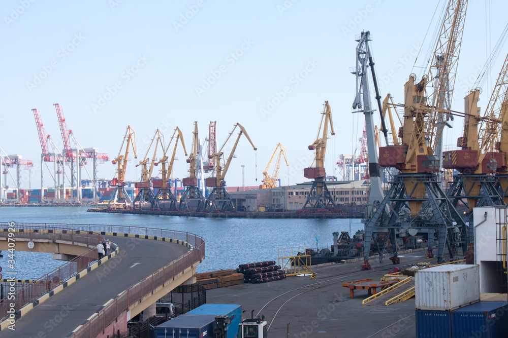 Sea Port in Odessa, Ukraine