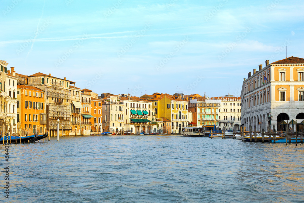 Fototapeta premium Beautiful street,Grand Canal in Venice, Italy
