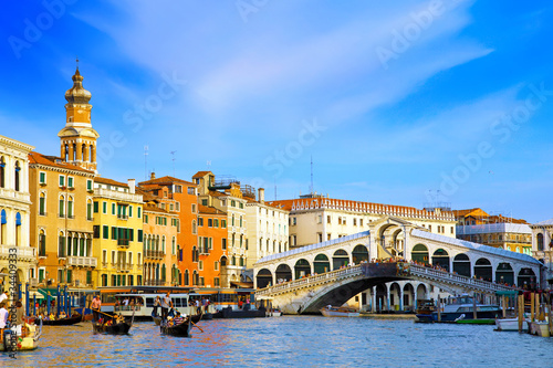 Fototapeta Naklejka Na Ścianę i Meble -  Beautiful street,Grand Canal in Venice, Italy