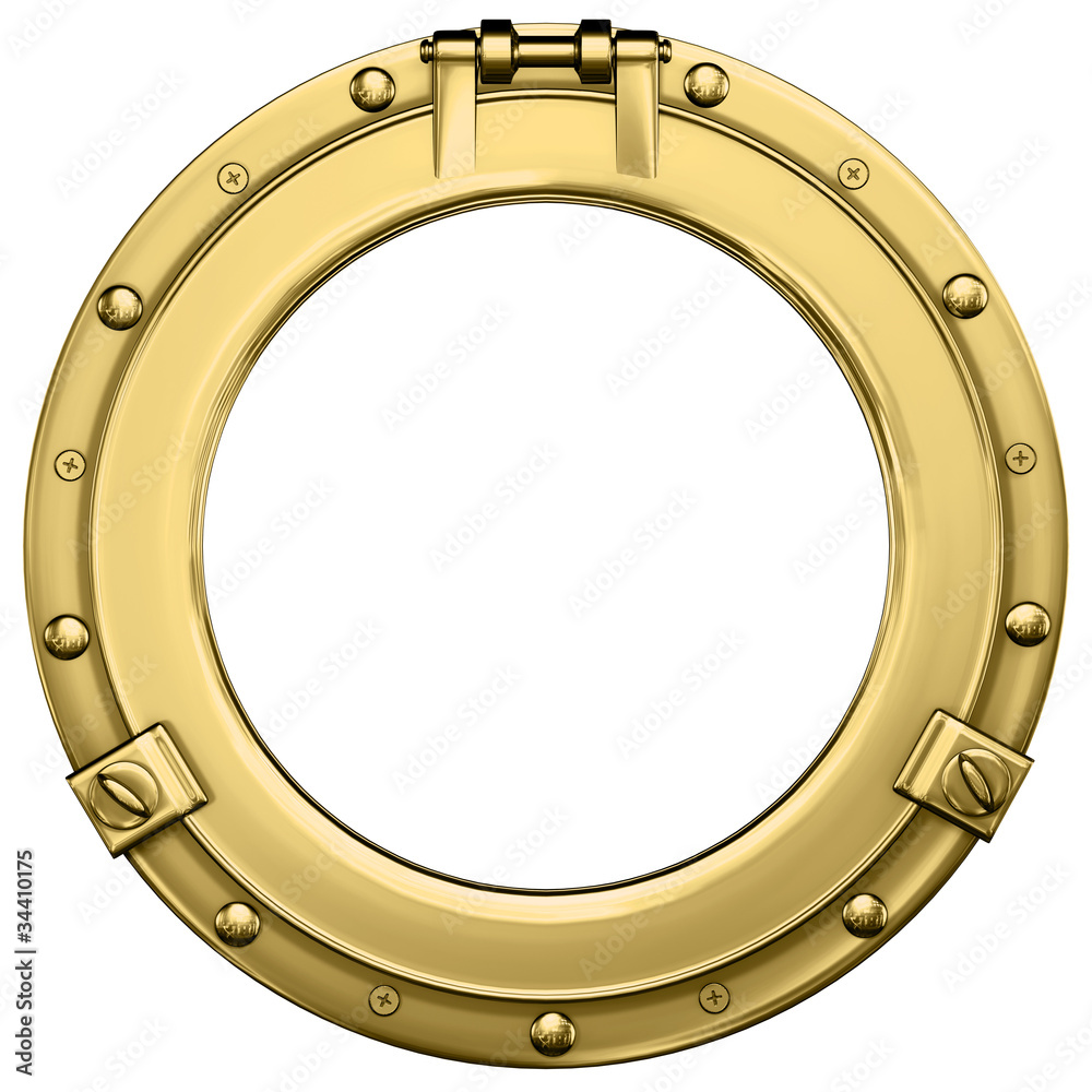 Bullauge (Messing) mit Beschneidungspfad / porthole Bullauge (Messing) mit Beschneidungspfad / porthole