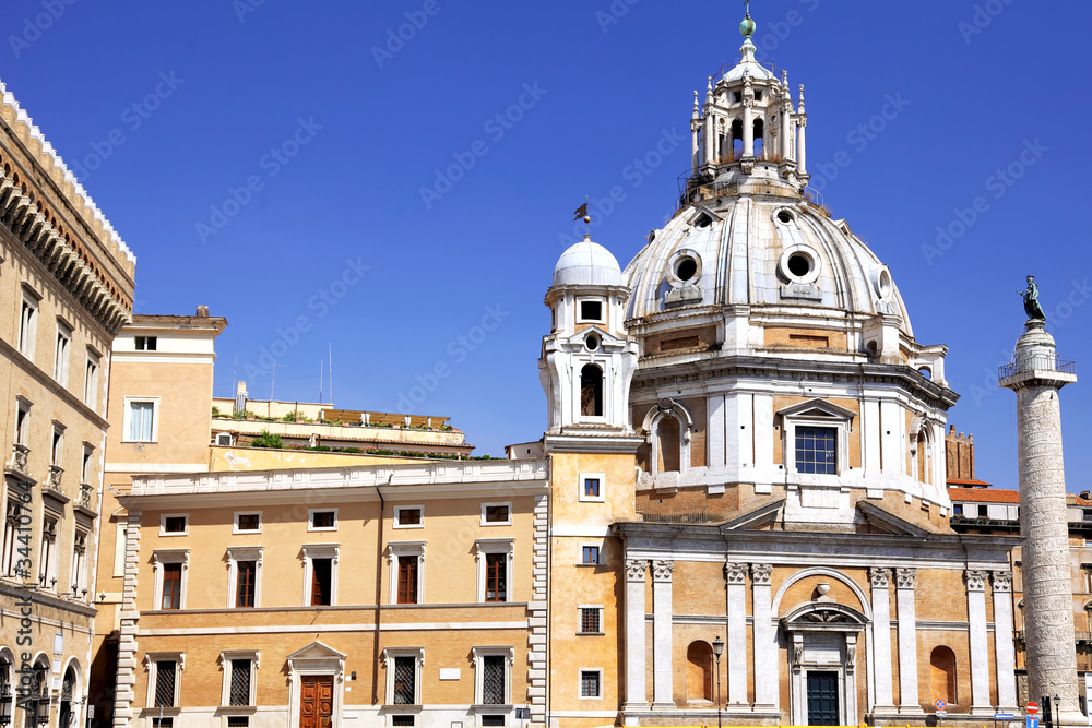 Great church in center of Rome, Italy