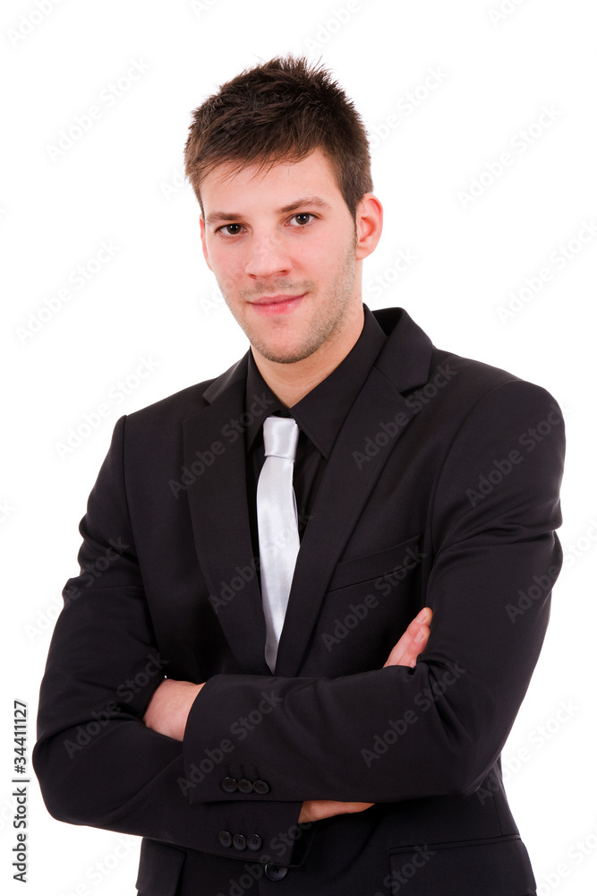 young business man portrait isolated on white young business man portrait isolated on white