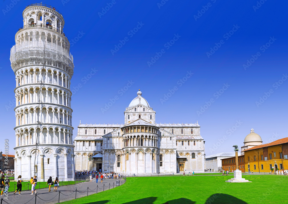 Cathedral, Baptistery and Tower of Pisa.