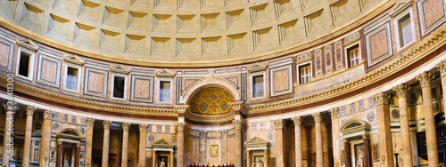 Photography Pantheon-inside interior in Rome, Italy.