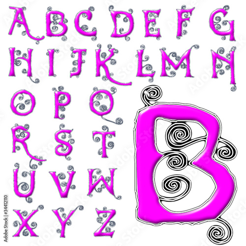 ABC Alphabet background dearest dorothy design