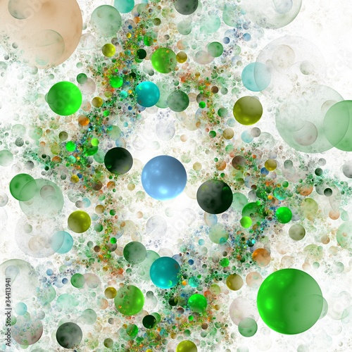 3D Kugeln Tapete - Fototapete background from multi-colored full-spheres