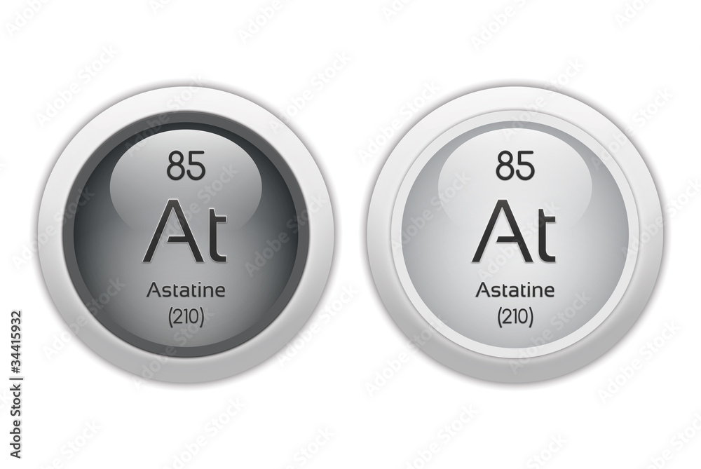 Astatine - two glossy web buttons