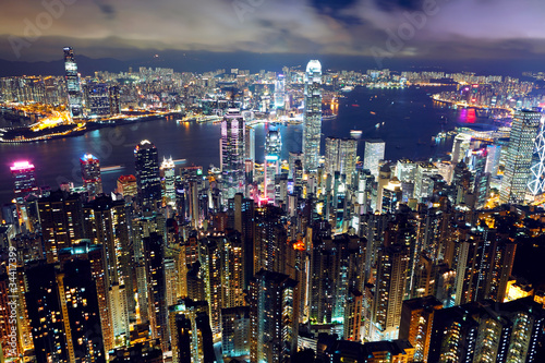 Hong Kong night view from the peak