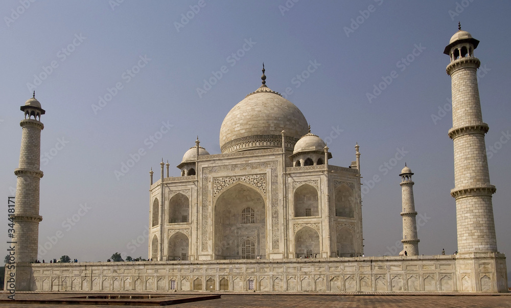 White marble Taj Mahal in India, Agra