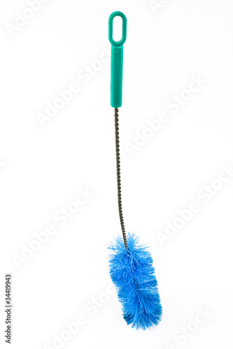 Blue dish washing brush