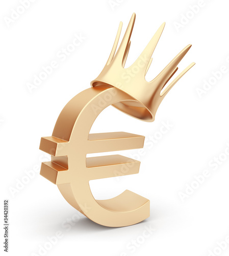 Golden euro currency 3D. sy...