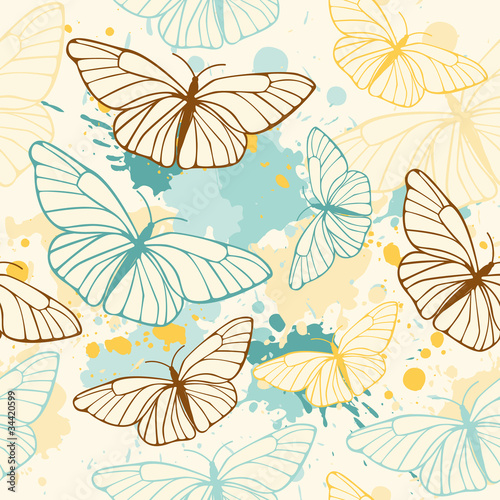 butterfly seamless pattern © artspace
