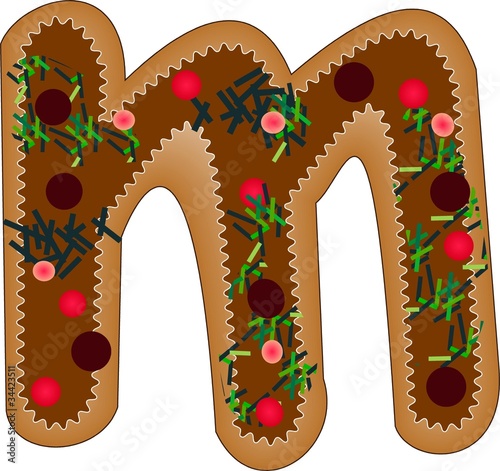 m gingerbread alphabet