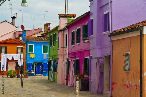 Burano island, colored houses,Italy
