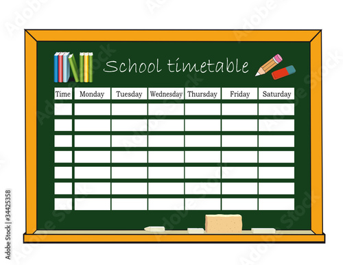 Schultafel "School timetable"