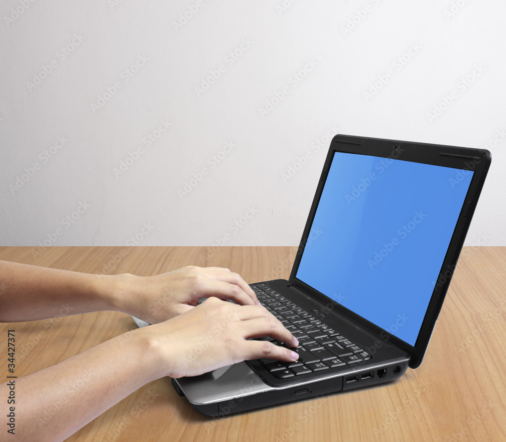 hands on the laptop keyboard hands on the laptop keyboard