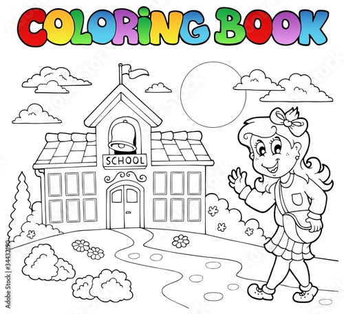 Coloring book school cartoons 8