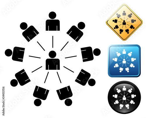 Social network pictogram and signs