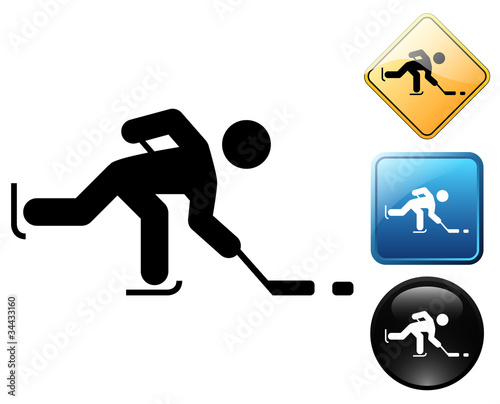 Ice hockey pictogram and signs
