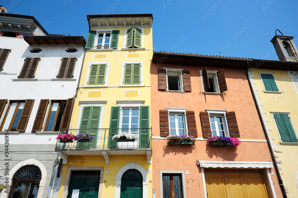 Colorful houses in Italian town