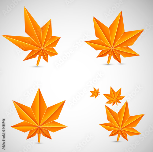 Abstract maple leaves