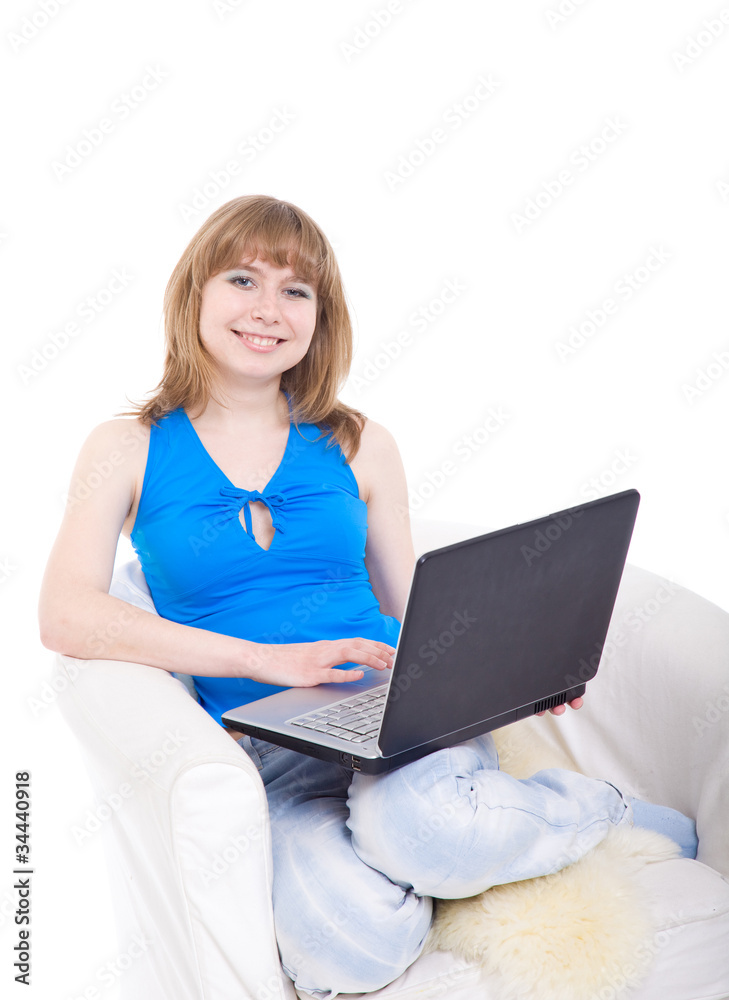 beautiful girl with the laptop. beautiful girl with the laptop.