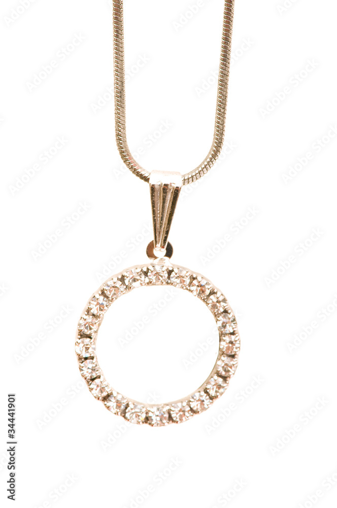 Elegant necklace isolated on the white background Elegant necklace isolated on the white background