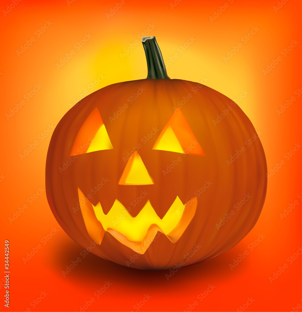 Naklejka premium Halloween pumpkin. Vector.