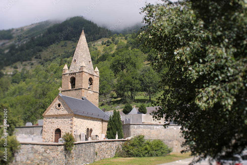 Church at the Alpe d'Huez climb - France, Europe