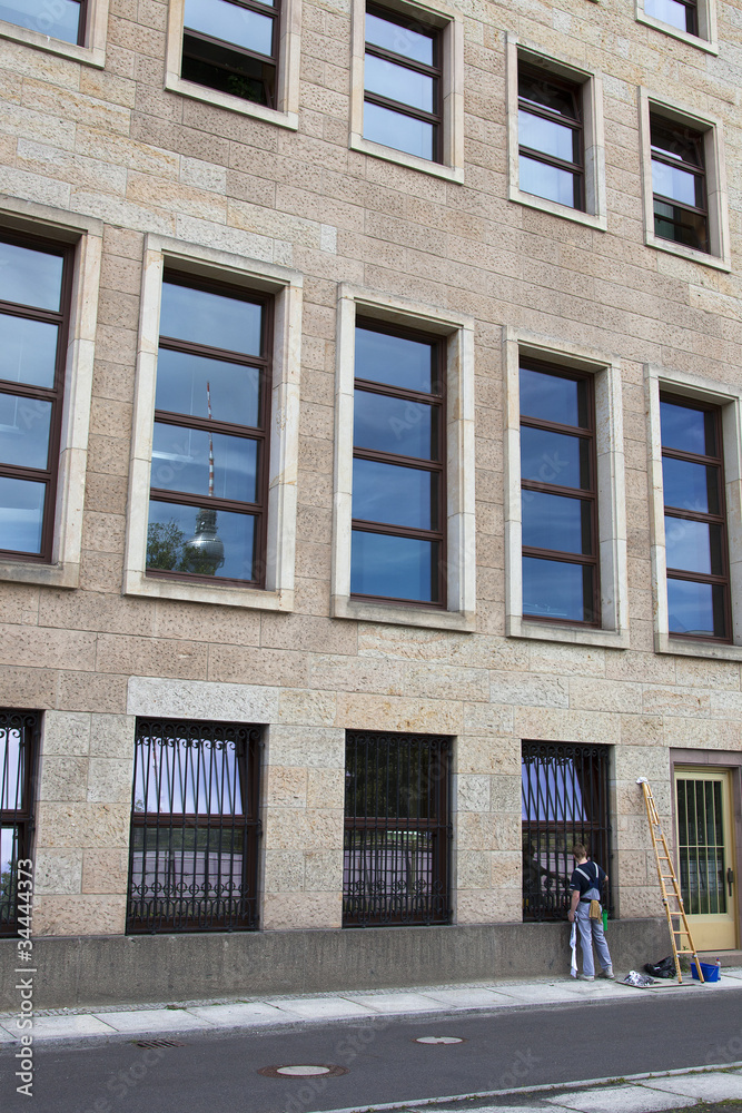 Obraz premium Fensterputzer