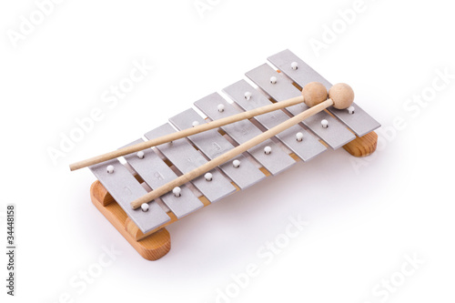 Glockenspiel isolated on white