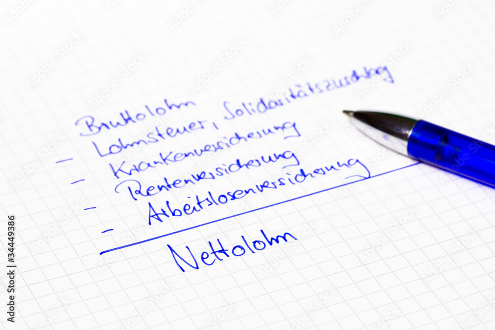 Vom Bruttolohn zum Nettolohn Vom Bruttolohn zum Nettolohn