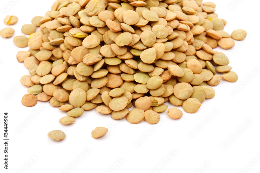 Brown lentils scattered Brown lentils scattered